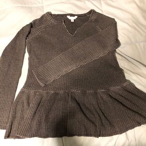 Long sleeve peplum top